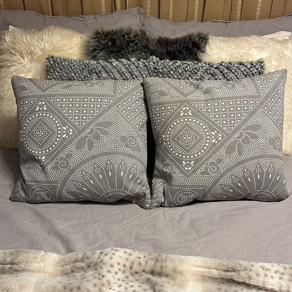 Mud Hut gray pillows - Picture 1 of 5